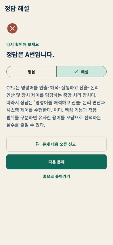 Answer explanation