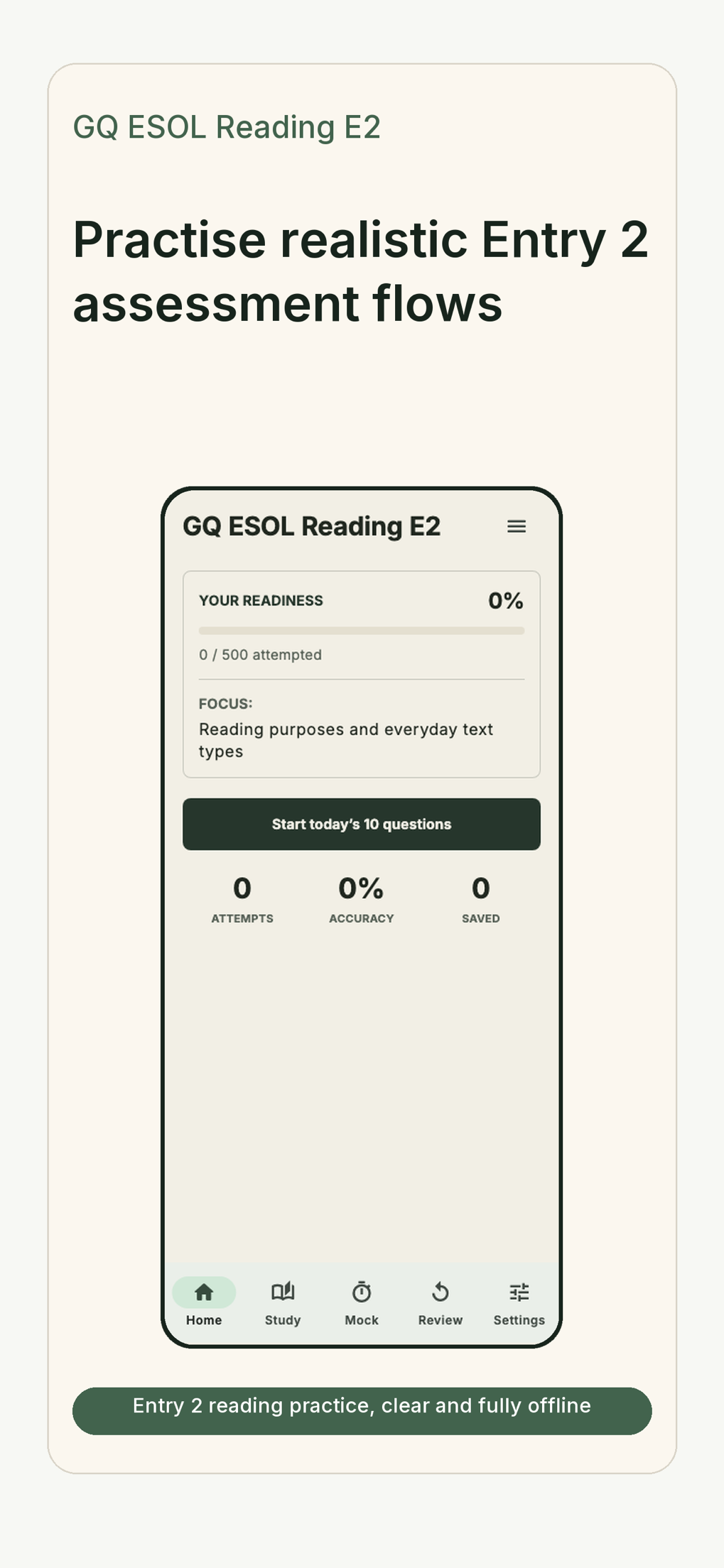 Entry 2 reading practice