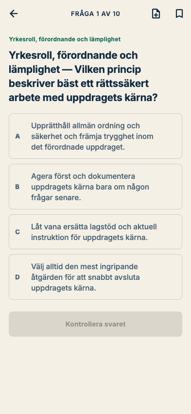 Practice scenario