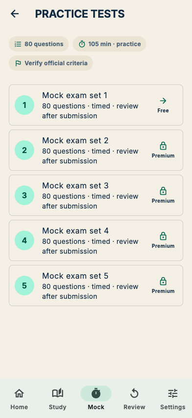SIE practice test list